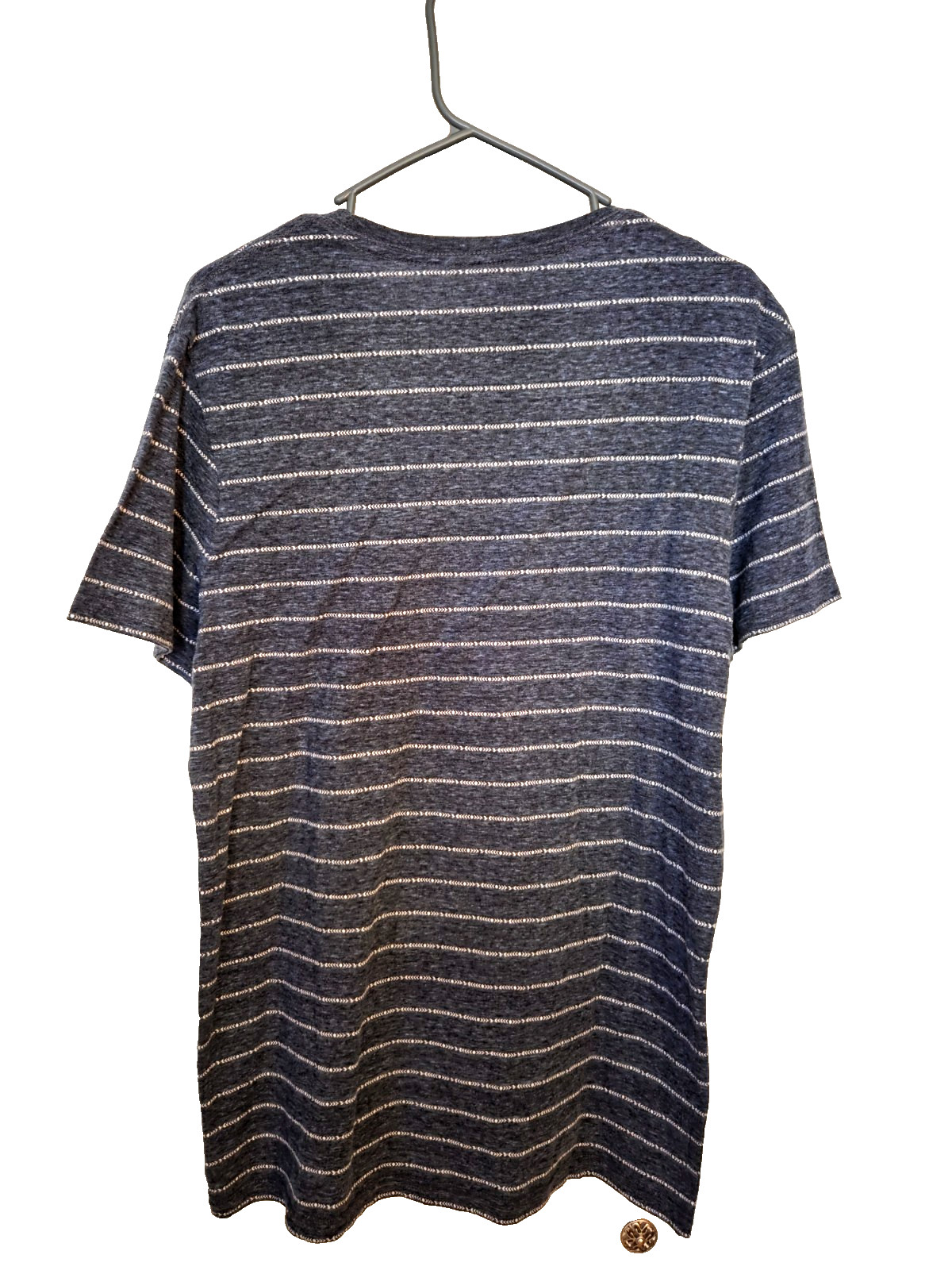 Med Blue Striped Short Sleeve Crew T-Shirt Goodfellow & Co Standard Fit Mens NWT