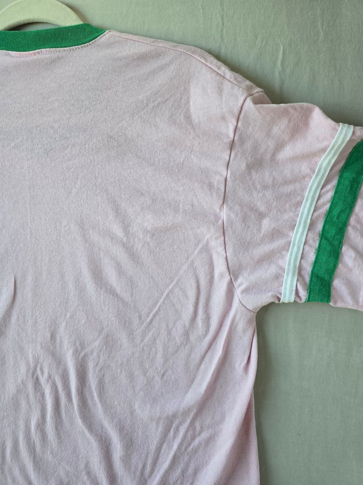 Augusta Sportswear Pink and Green Ringer Tee Nutcracker Graphic T-Shirt