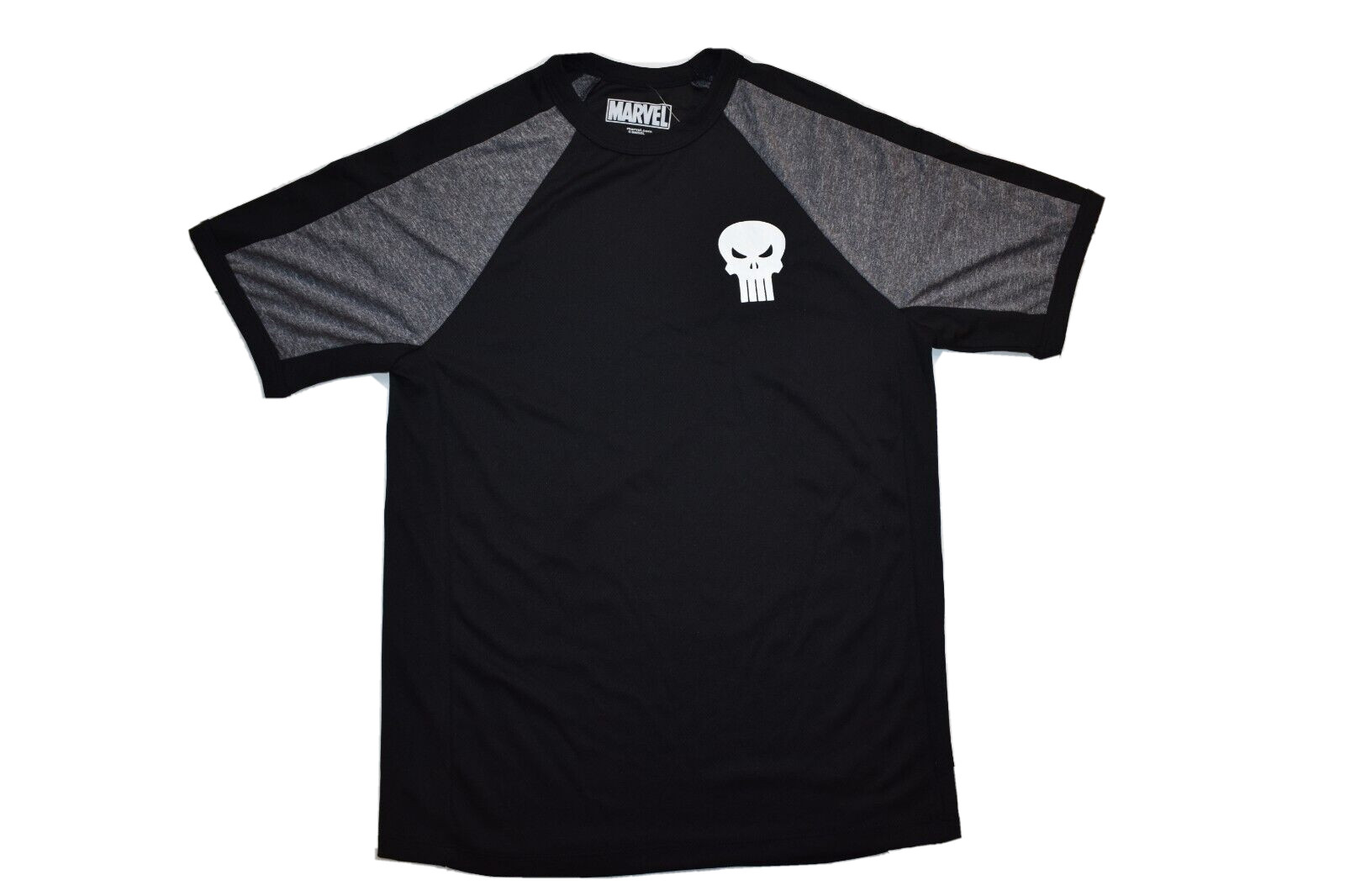 Marvel Mens The Punisher Athletic Poly Black Shirt NWT S (34/36)