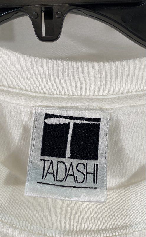 Tadashi Women’s White Beaded Logo Graphic Crewneck T-Shirt