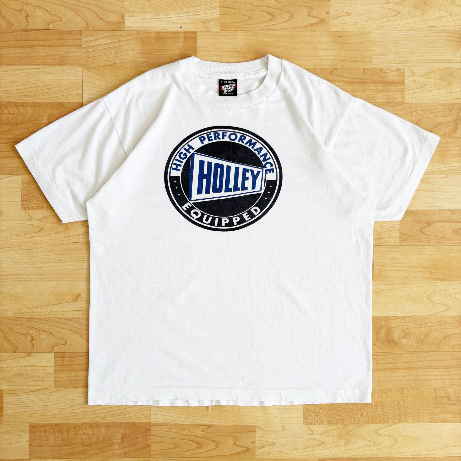 Vintage 90s Holley Performance Shirt Racing Car Muscle Drag NHRA Hot Rod NASCAR