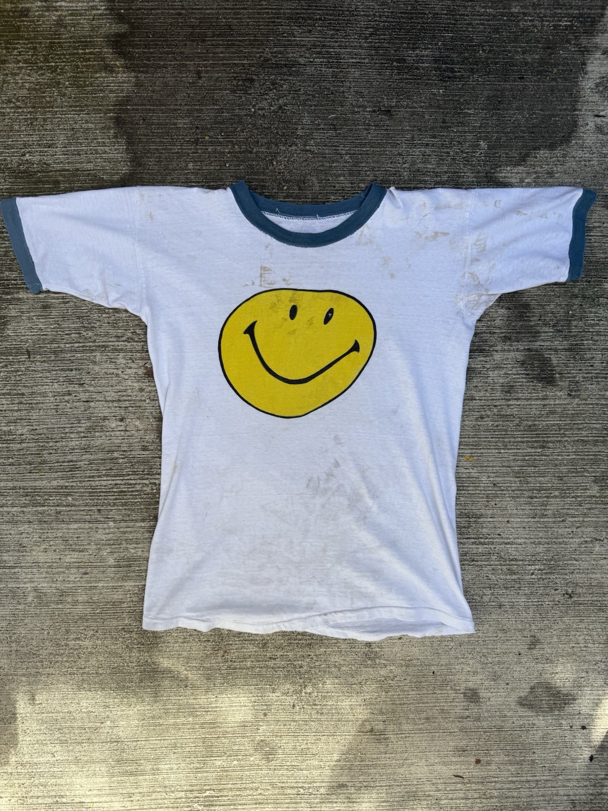 50’s/60’s Vintage Smiley Ringer Tee Size S