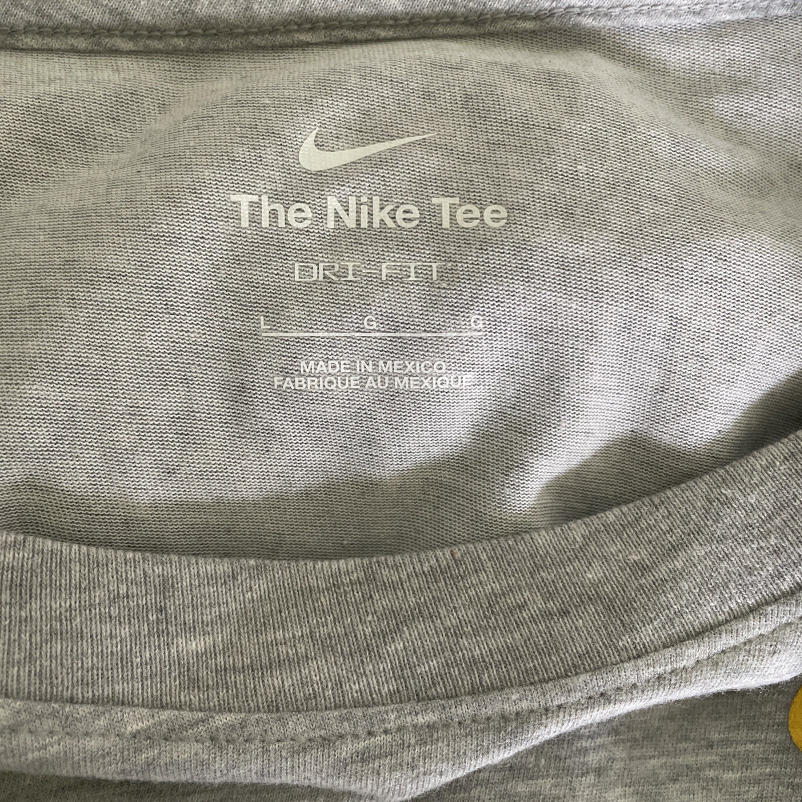 Nike Dri Fit Navy T- Shirt Heather Gray Short Sleeve Mens Sz L NWT