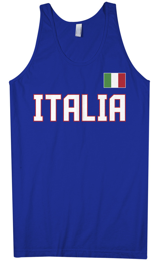 Threadrock Men’s Italia National Team Tank Top Italy Soccer