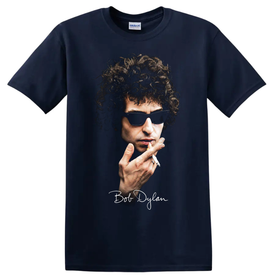 Bob Dylan Folk Rock Portrait Stylized Music T Shirt Vintage Artist Tee