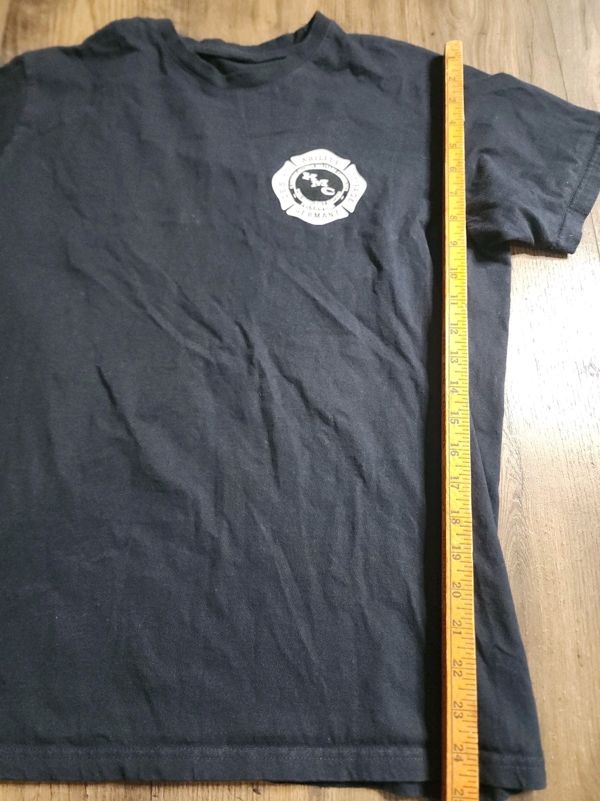 Mens S Feuerwehr Germany KMC Fire Services Firefighter T Shirt Double Sided