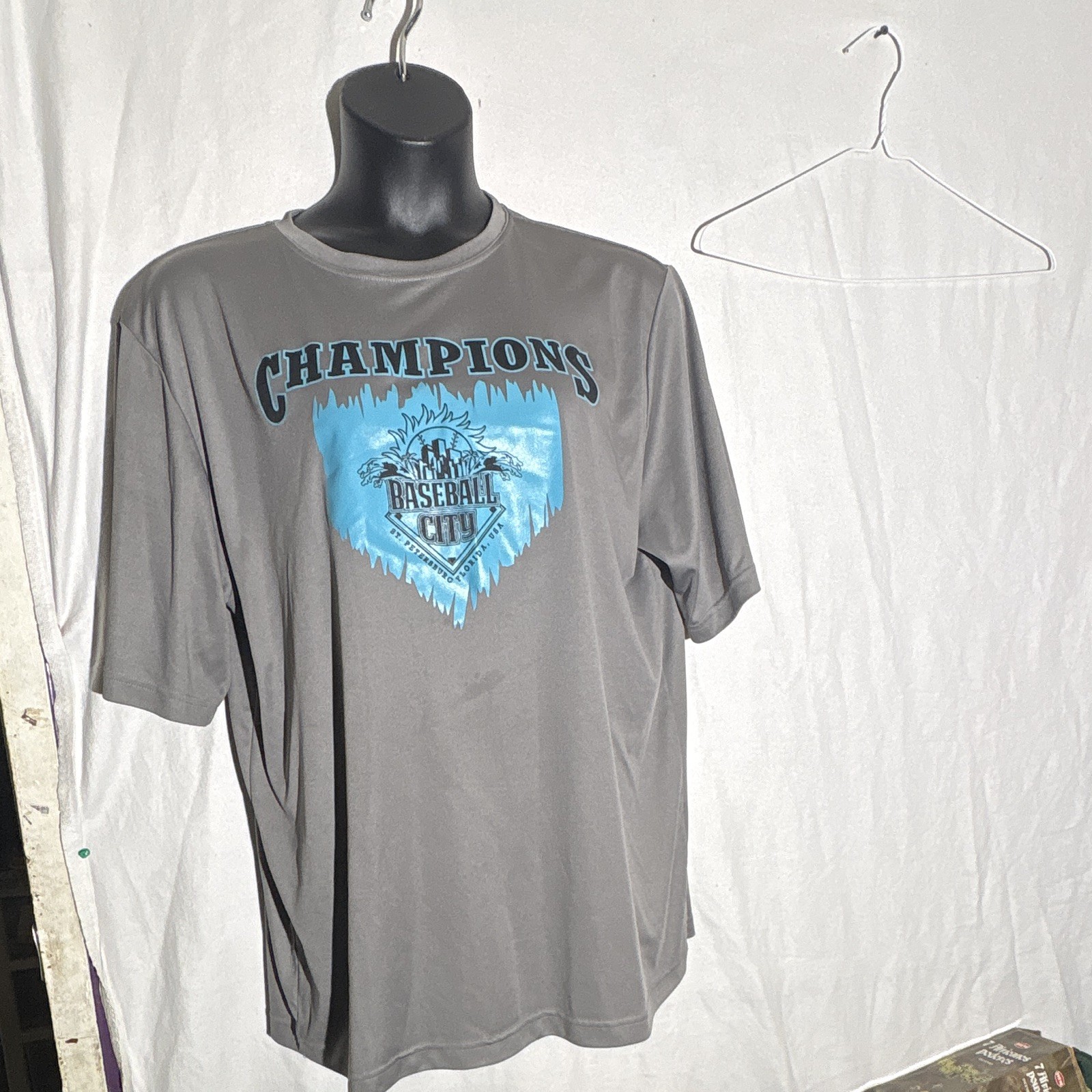 Champion Men’s 2XL Gray Short Sleeve Crew Neck Graphic Print Lightweight T-Shirt