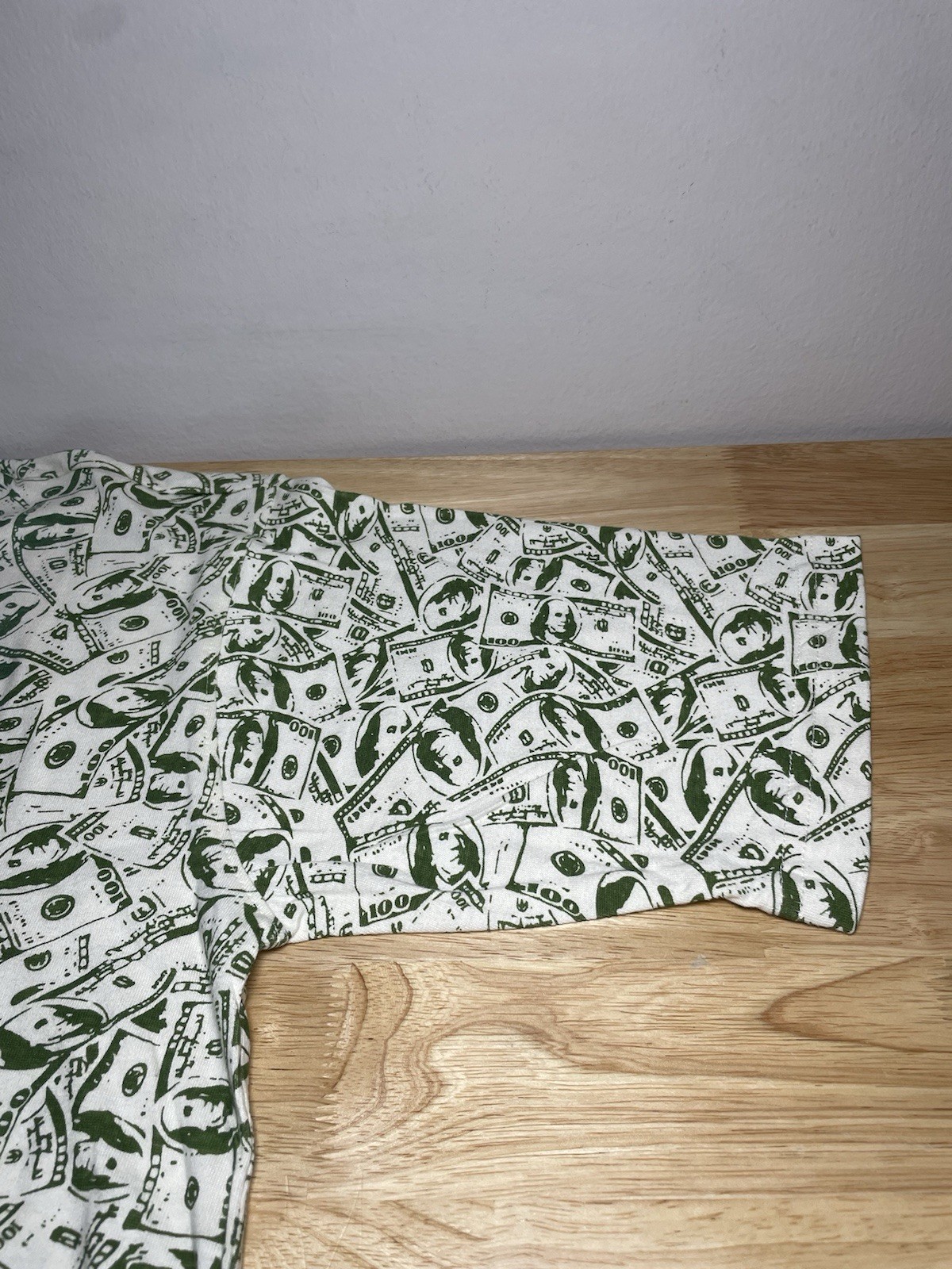 BNWT RoadBlock Ben Franklin 100 Dollar Bill $100 All Over Pattern T Shirt Mens M