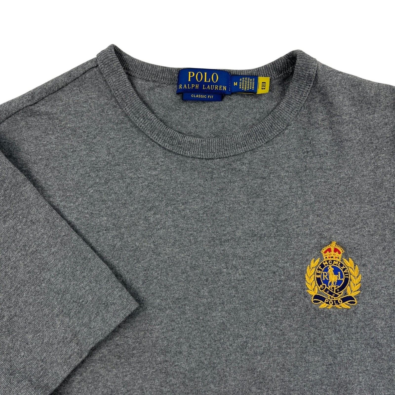 Polo Ralph Lauren Men’s Crest Logo Embroidered Classic Fit Heavy T-shirt Medium