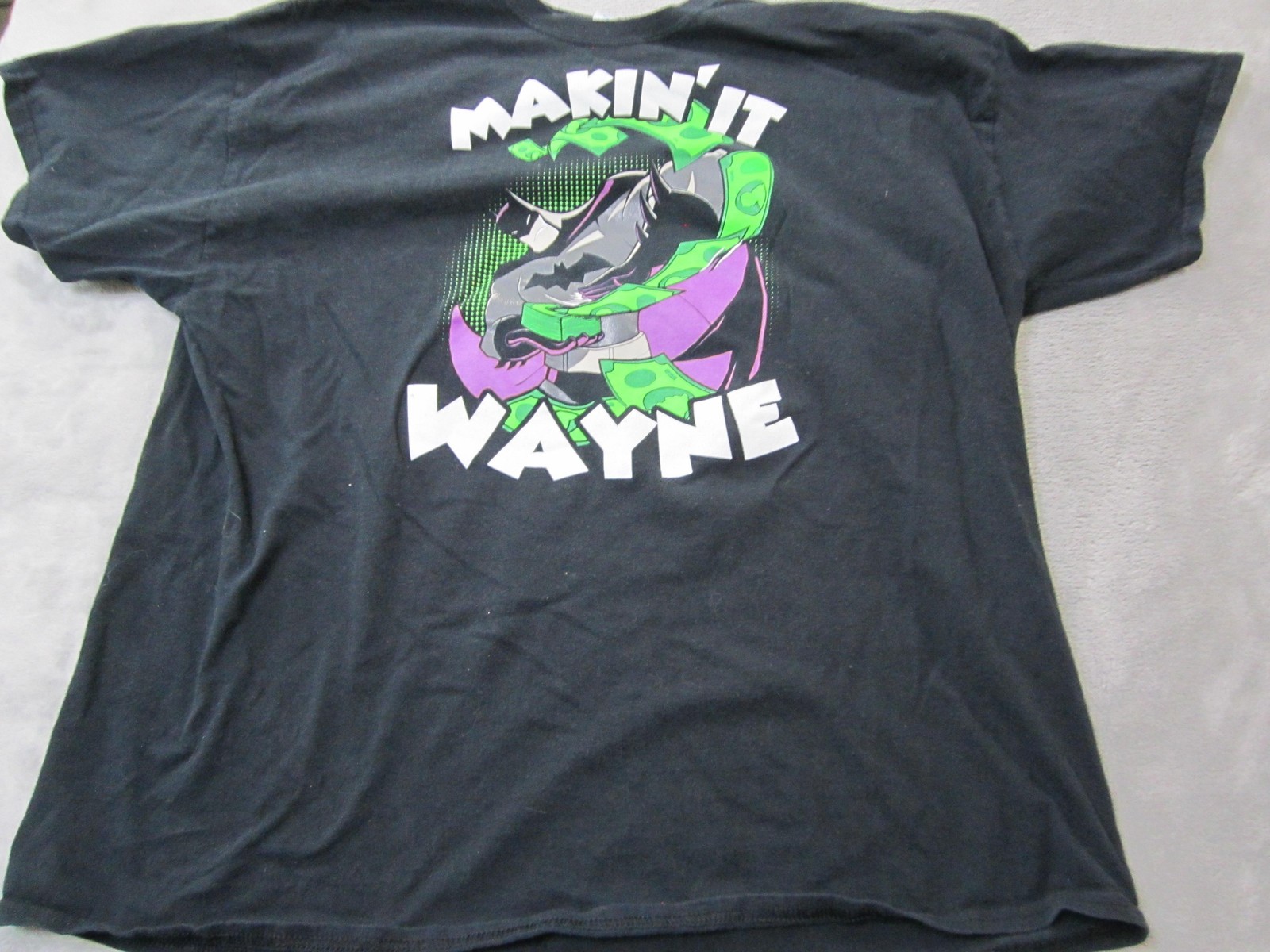 Batman Makin’ It Wayne Shirt Mens 2XL Black Gildan Graphic Tee DC Comics Parody