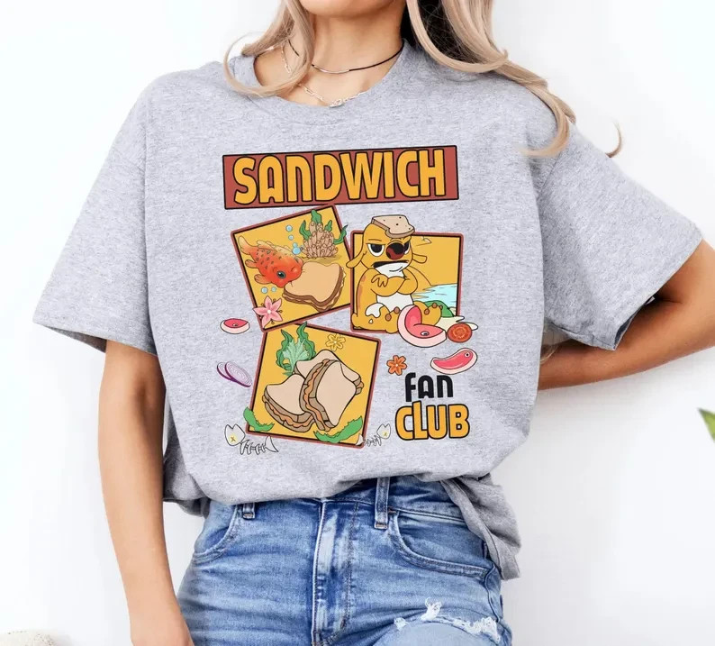 Lilo and Stitch Pudge the Fish and Reuben Sandwich Fan Club T-Shirt