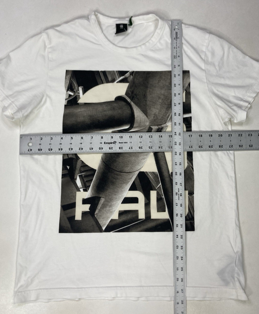 G-Star Raw Splawn Graphic T-shirt Men Large White Short Sleeve