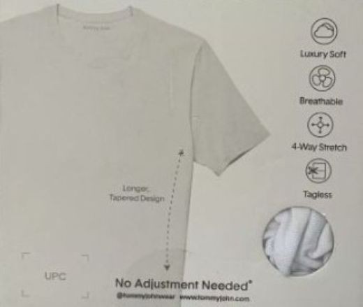 3 PACK TOMMY JOHN WHITE BLACK SECOND SKIN MODAL CREW NECK STAY TUCKED UNDERSHIRT