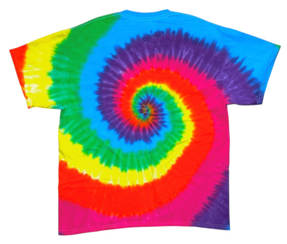 Tie Dye Shirt | Neon Rainbow Spiral | Handmade | Unisex | Tall | Women’s
