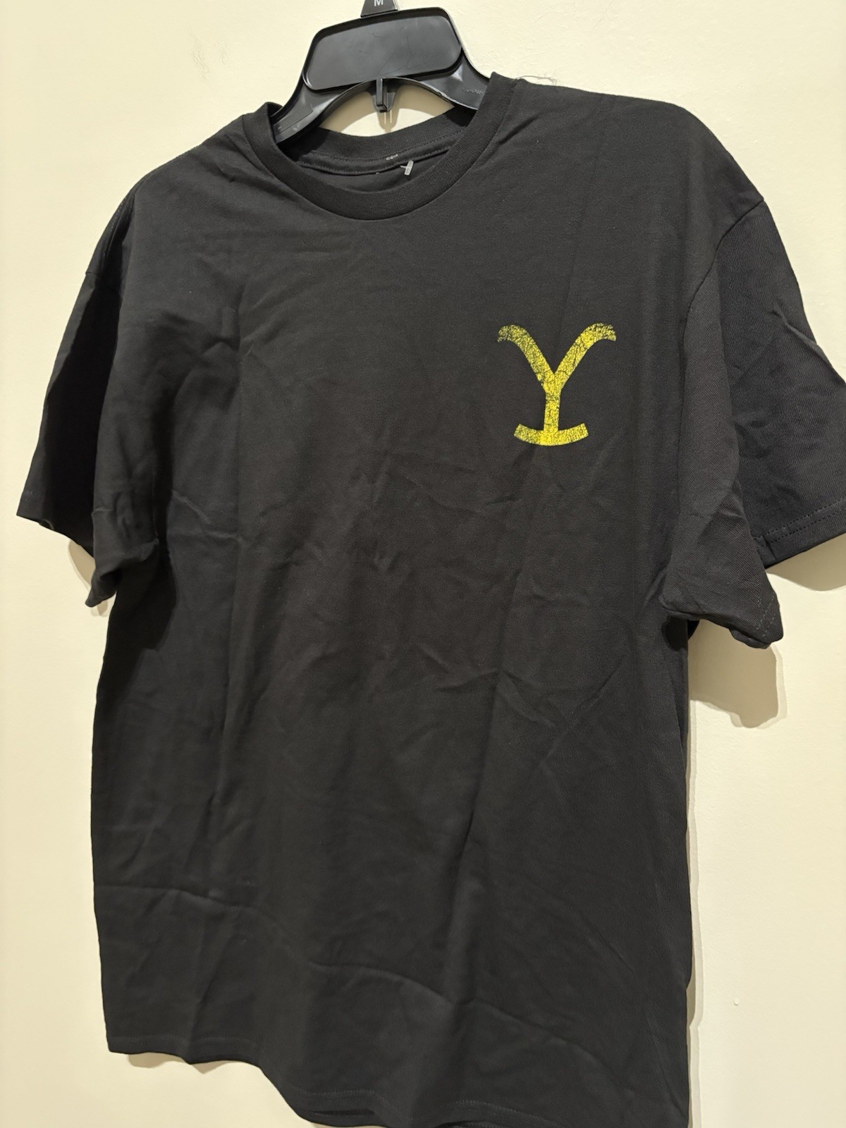 Yellowstone Dutton Ranch Montana Double Sided T-Shirt Men’s L Black NWOT