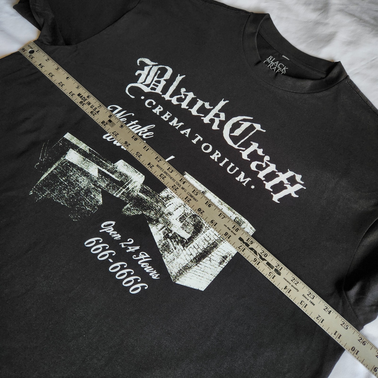 BlackCraft Cult Crematorium Death Grunge Lrg Oversized Crew Neck Graphic T-Shirt