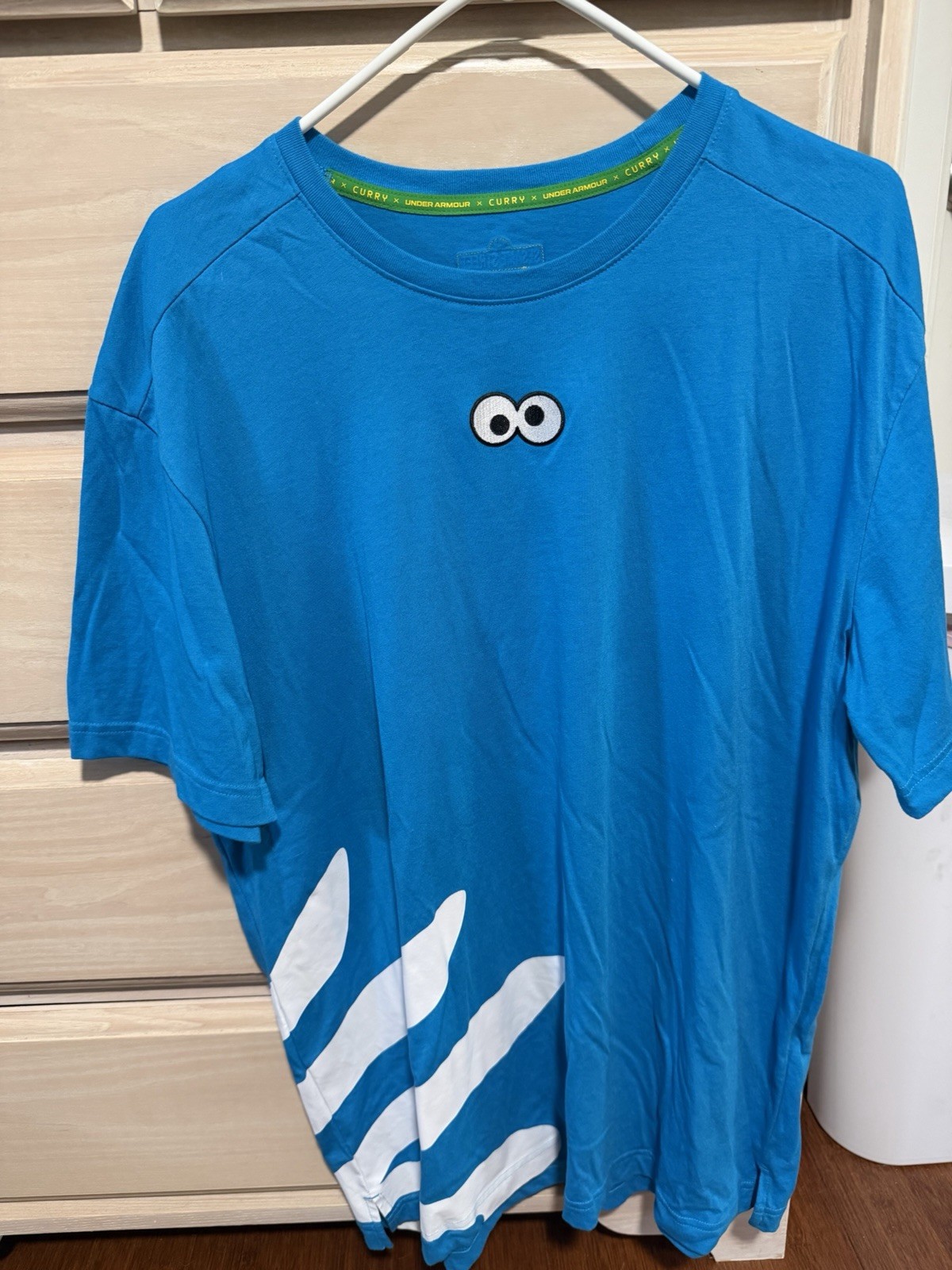 Stephen Curry Under Armor Sesame Street Cookie Monster Tshirt