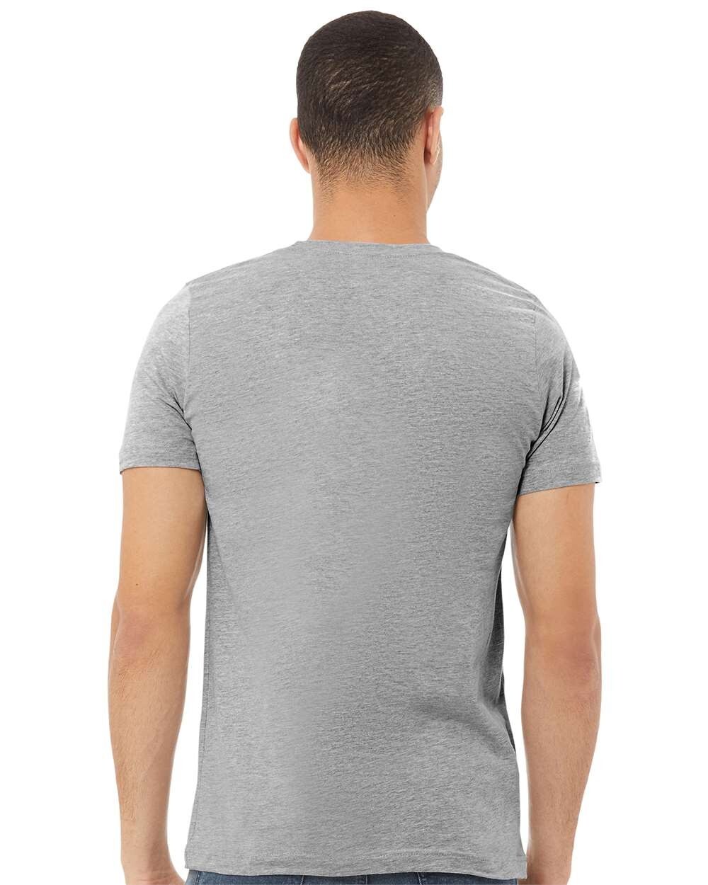 Bella + Canvas 3001CVC Small Athletic Heather Grey CVC Jersey Tee Unisex Tshirt