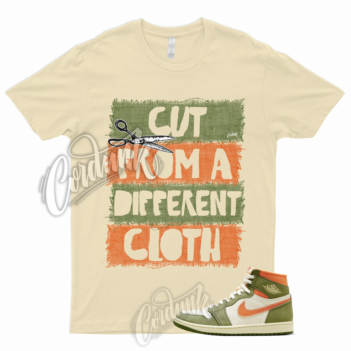 CUT T Shirt for 1 High Celadon Sky J Light Olive Bright Mandarin Coconut Milk
