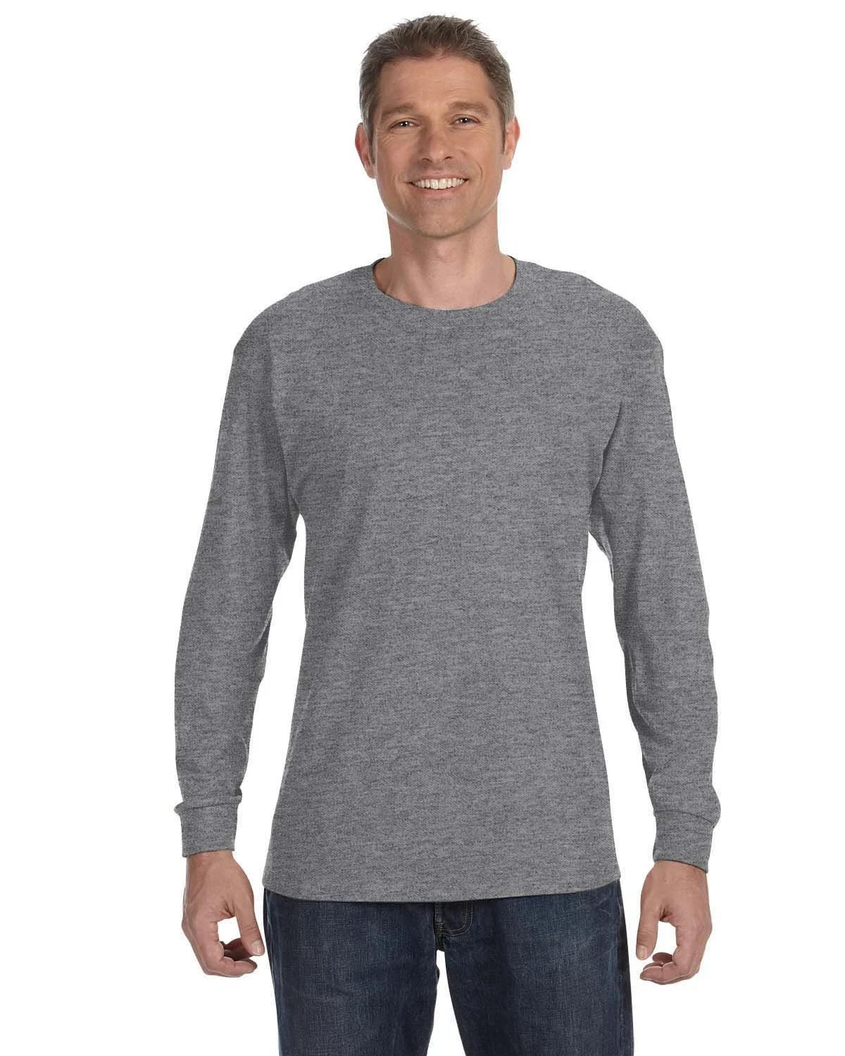 Gildan G540 Men’s Heavy Cotton Preshrunk T Shirt Long Sleeve Crew Neck T-Shirt