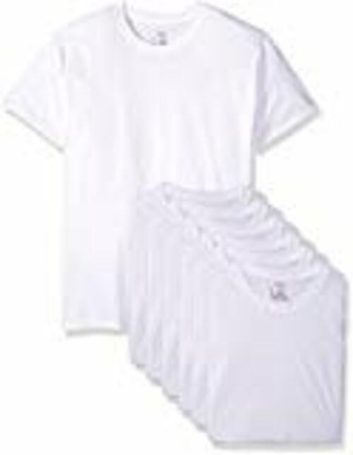 Hanes Ultimate Men’s ComfortSoft Crewneck Undershirt, White, 6-Pack L
