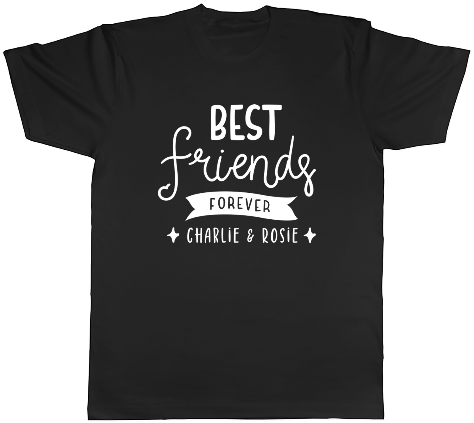 Personalised Best Friends Forever Mens T-Shirt Any Names Friendship Tee Gift
