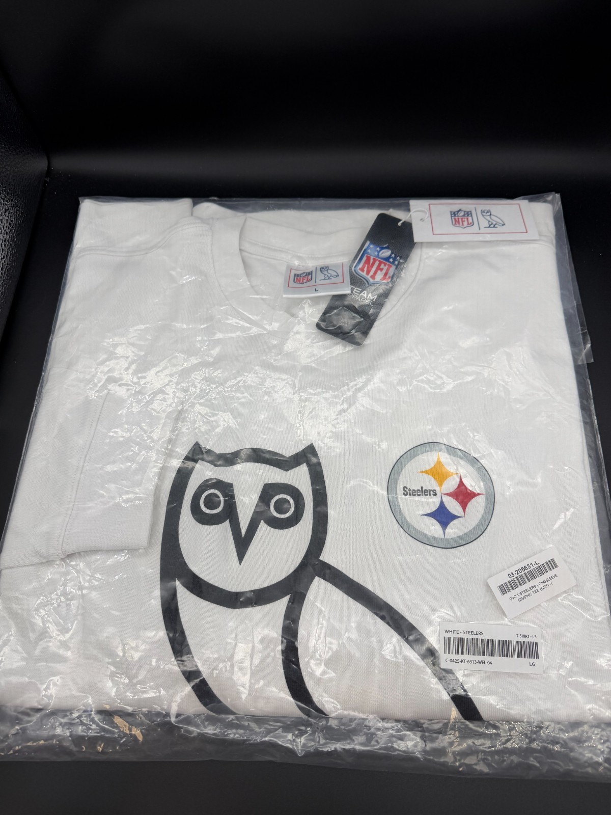 OVO x NFL Pittsburgh Steelers OG Owl White Tee – XLARGE – Brand New – Authentic