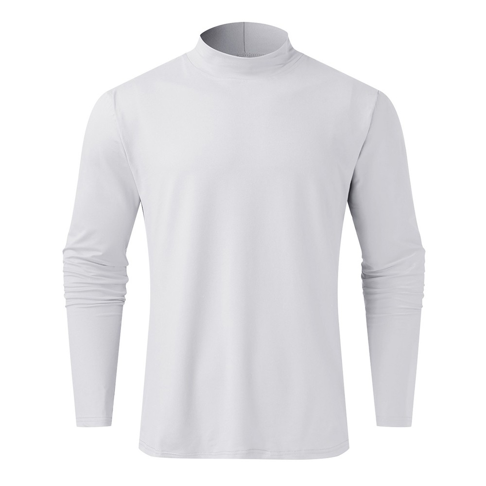 Men High Turtle Neck T Shirt Polo Tops Winter Warm Long Sleeve Baselayer Jumper