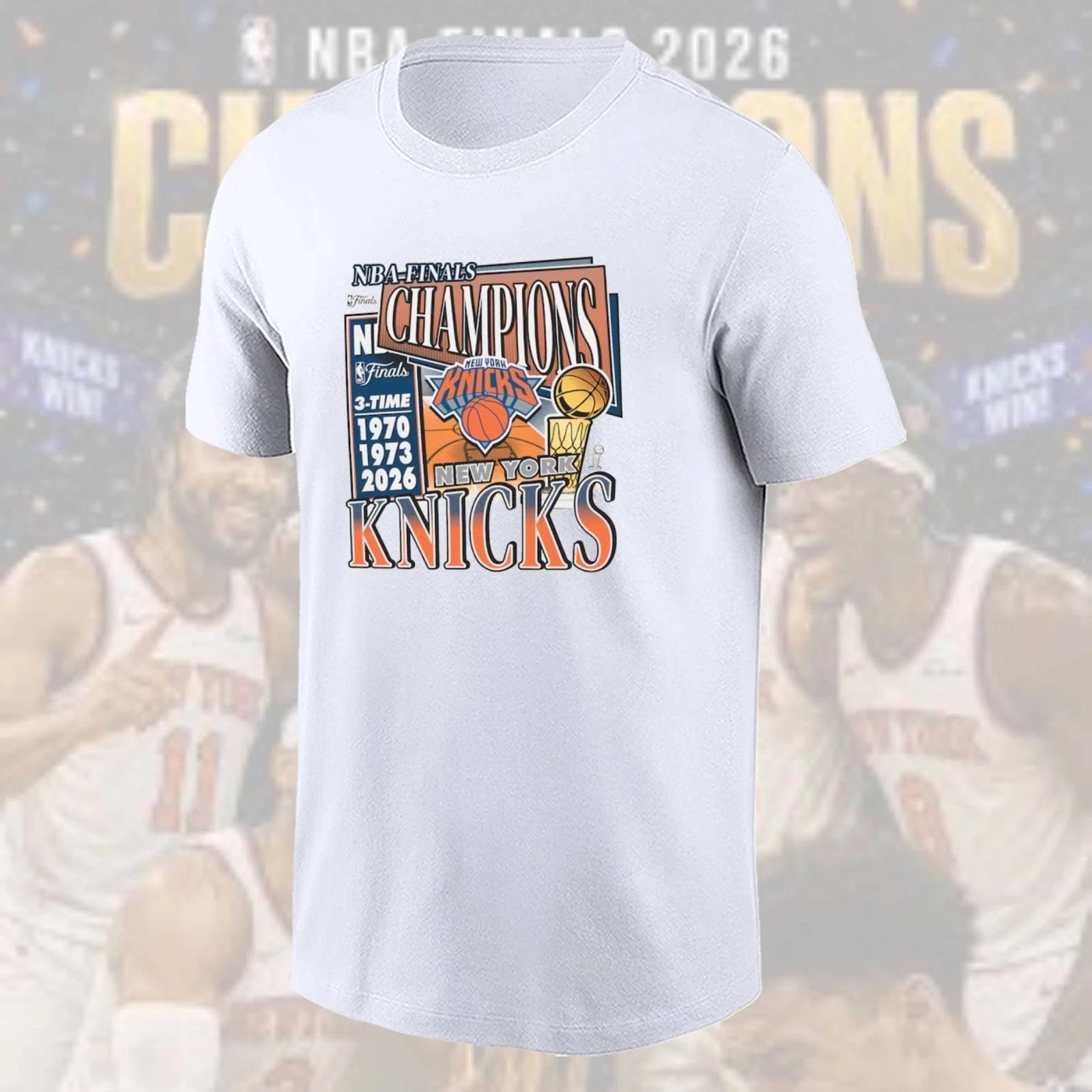HOT ITEM!!! Congrats Knicks 2026 Basketball Finals Champions reprint T-Shirt