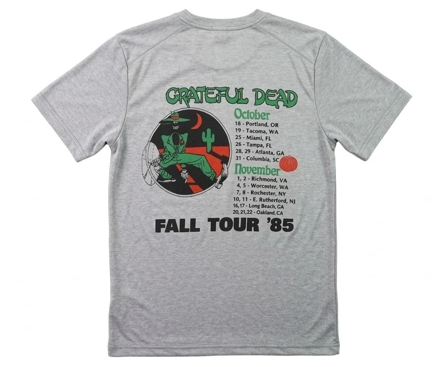 80s 1985 GRATEFUL DEAD 20th Anniversary Birthday TShirt Sport Grey 2 side BTH115