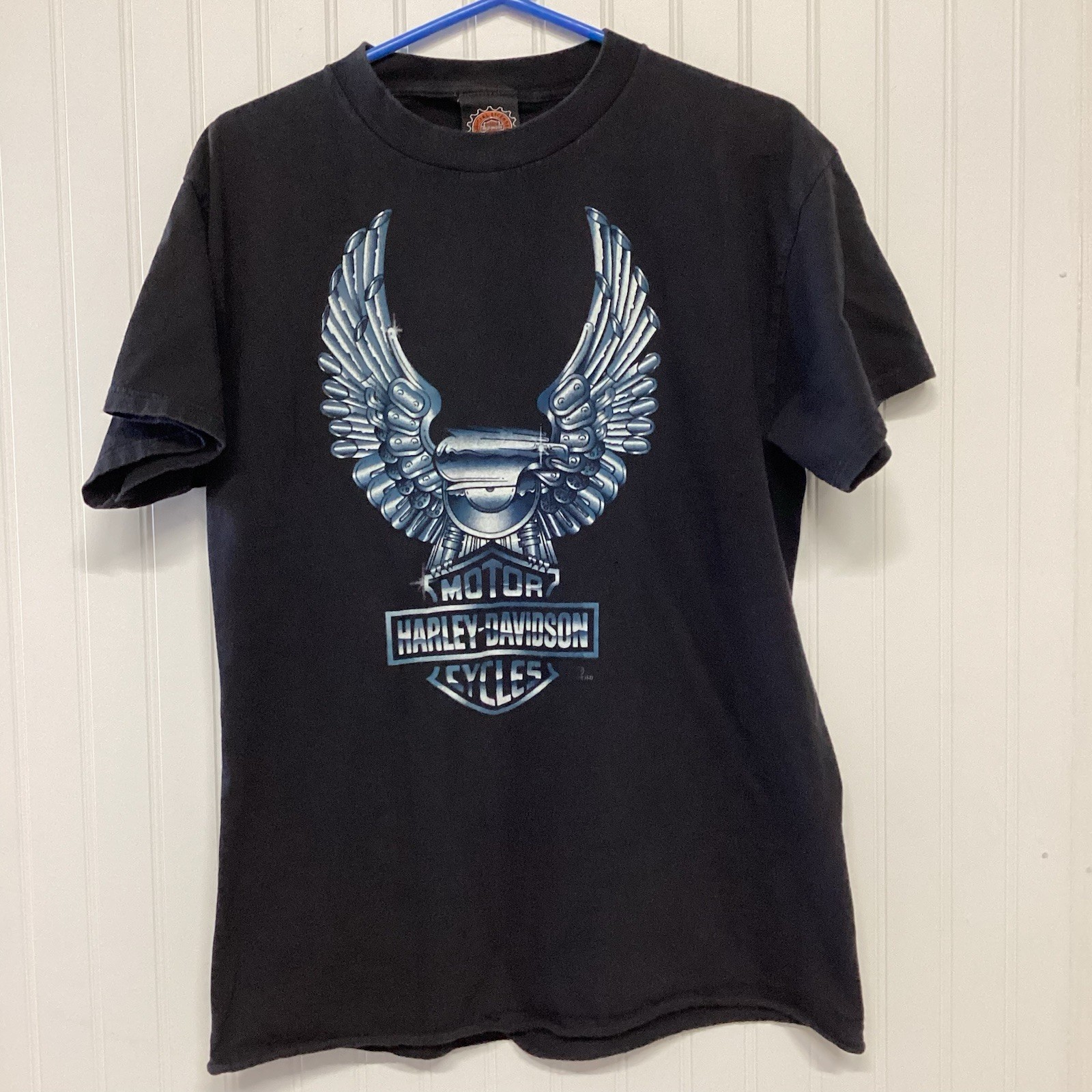 VTG Harley Davidson T-Shirt Black Lrg Biker Motorcycle Made In the USA See Pics