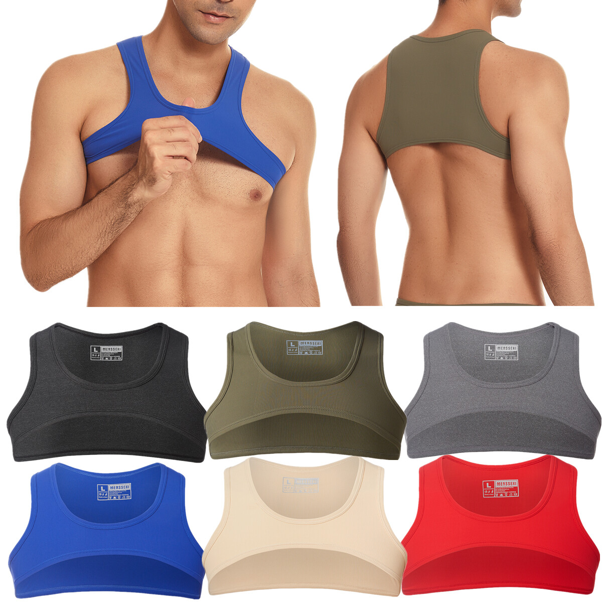 Mens Harness Tanks Tops Underwear Gay Sexy Stage Dance Showwear Male Vest Briefs