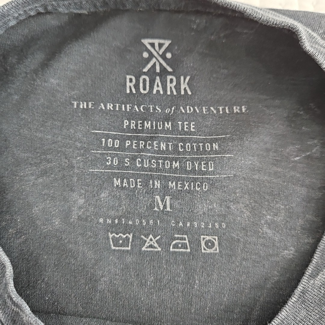 Roark Open Roads Open Minds Premium Tee Men’s M Medium Black Dyed EUC