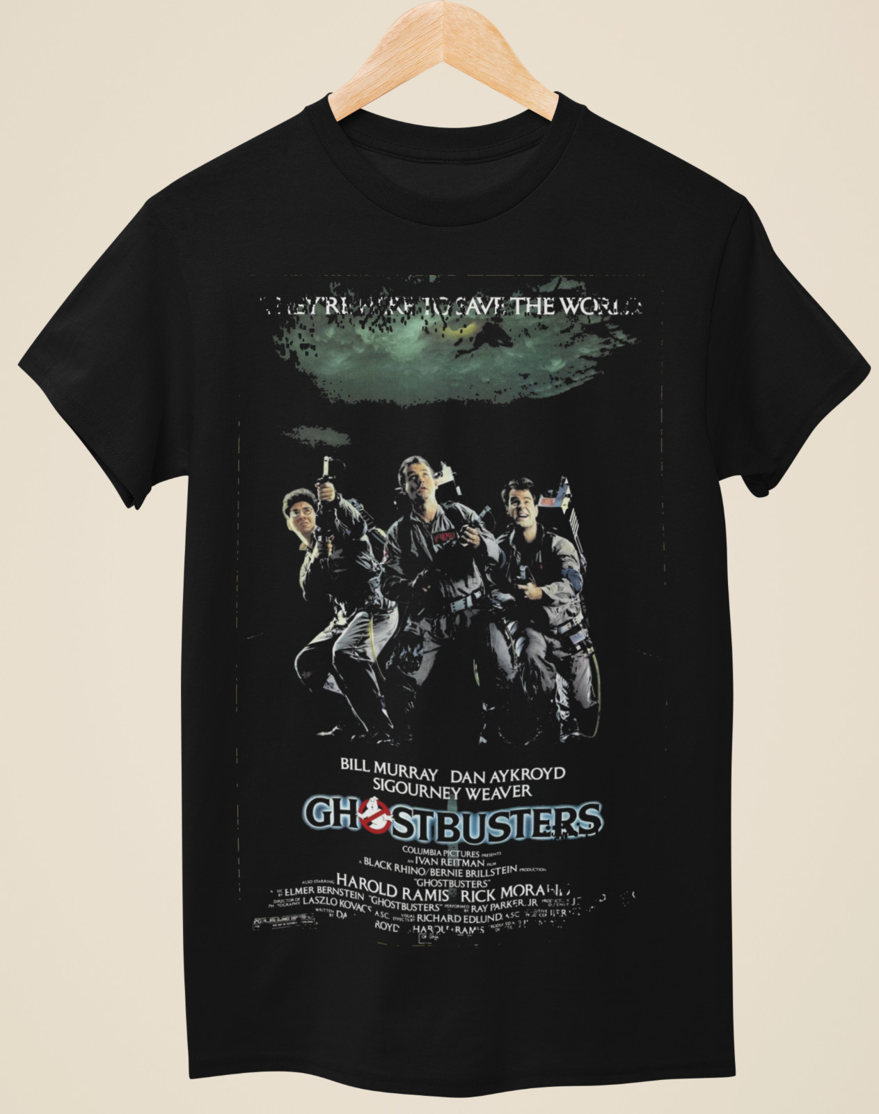 Ghostbusters – Movie Poster Inspired Unisex Black T-Shirt