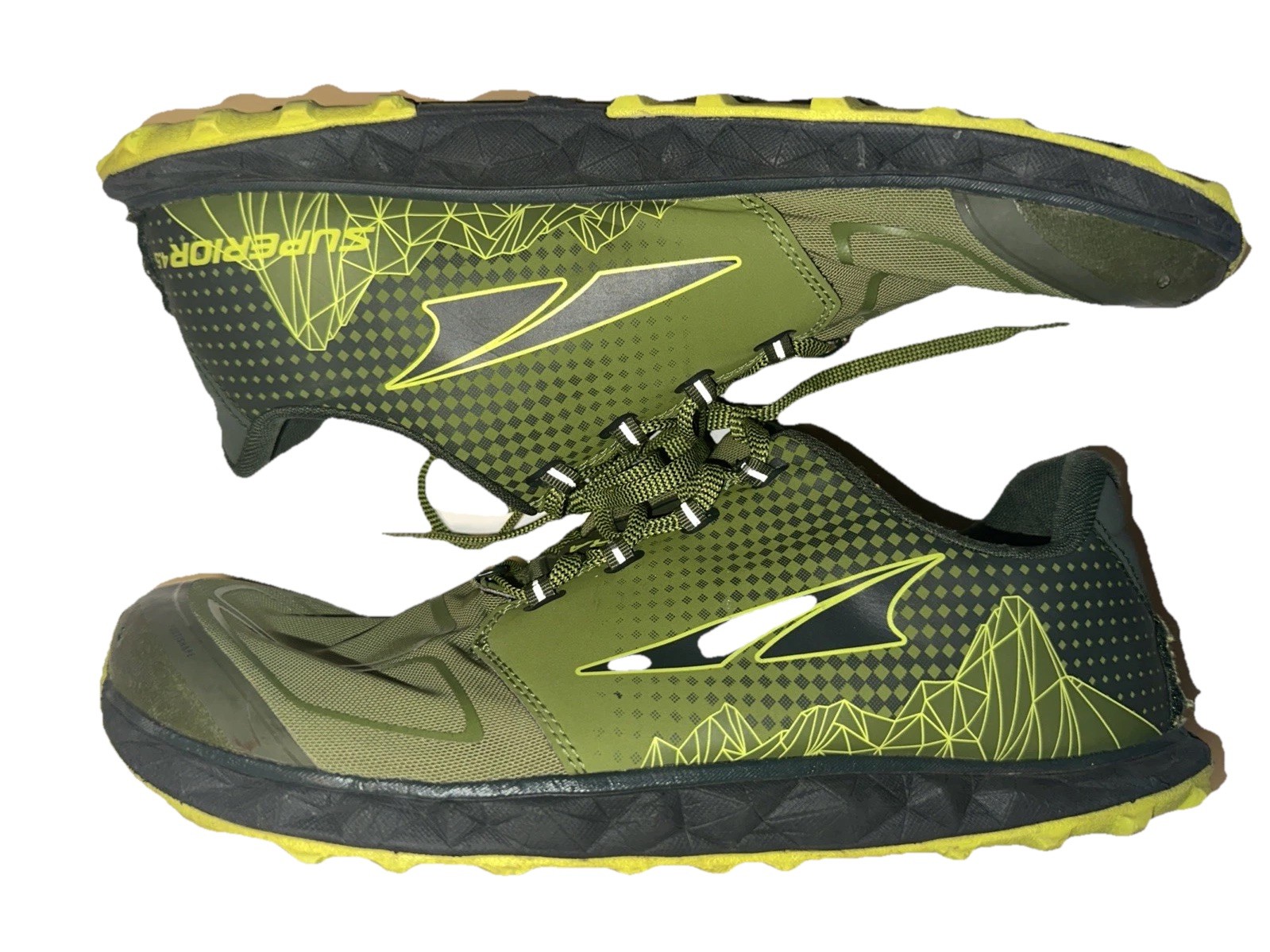 Preowned Altra Shoes Superior 4.5 US Men’s 11 Green Hiking Trail Running Shoes