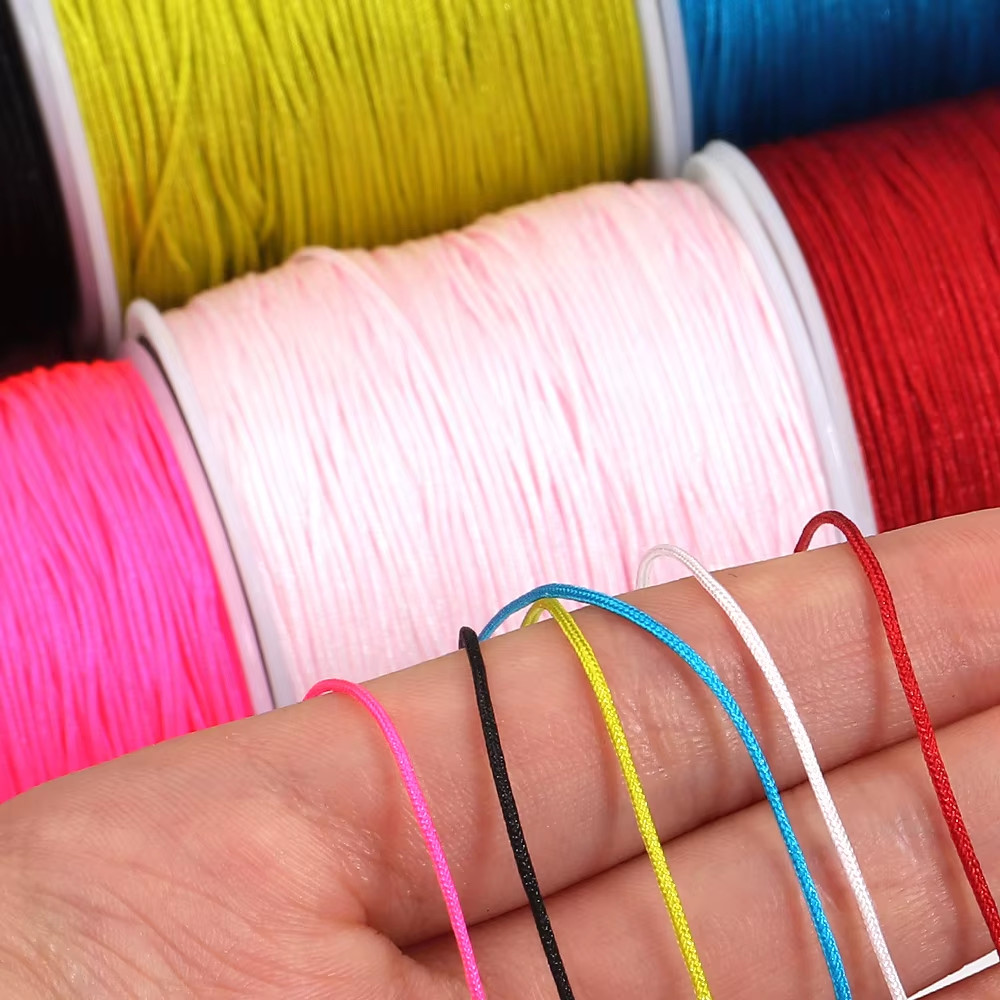 90M/Roll 0.8M #72 Nylon Thread Cord String for Jewelry Making Handmade Woven Rop