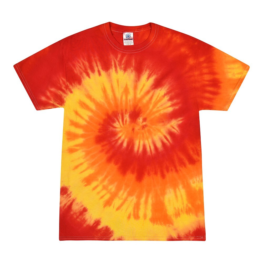 Multi-Color Tie Dye T-Shirts, Kids & Adults Short Sleeve Cotton Colortone
