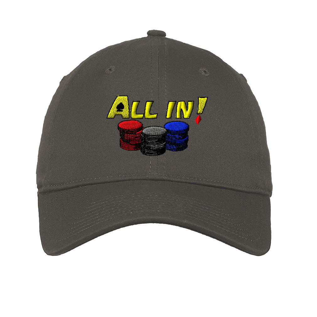 All In Poker Embroidered Soft Low Profile Hat