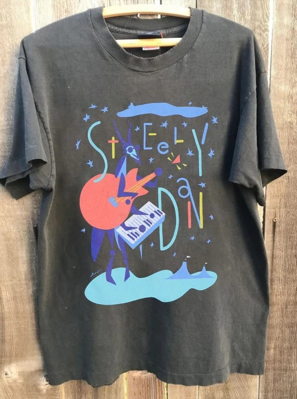 1994 Steely Dan Tour Shirt Classic Style Band Charcoal Unisex T shirt