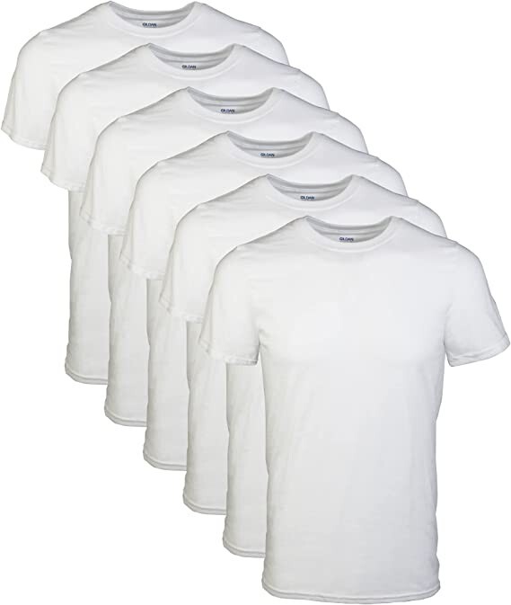 6-PACK George G1100GELG00WP6-01 M Men’s T-Shirt – White