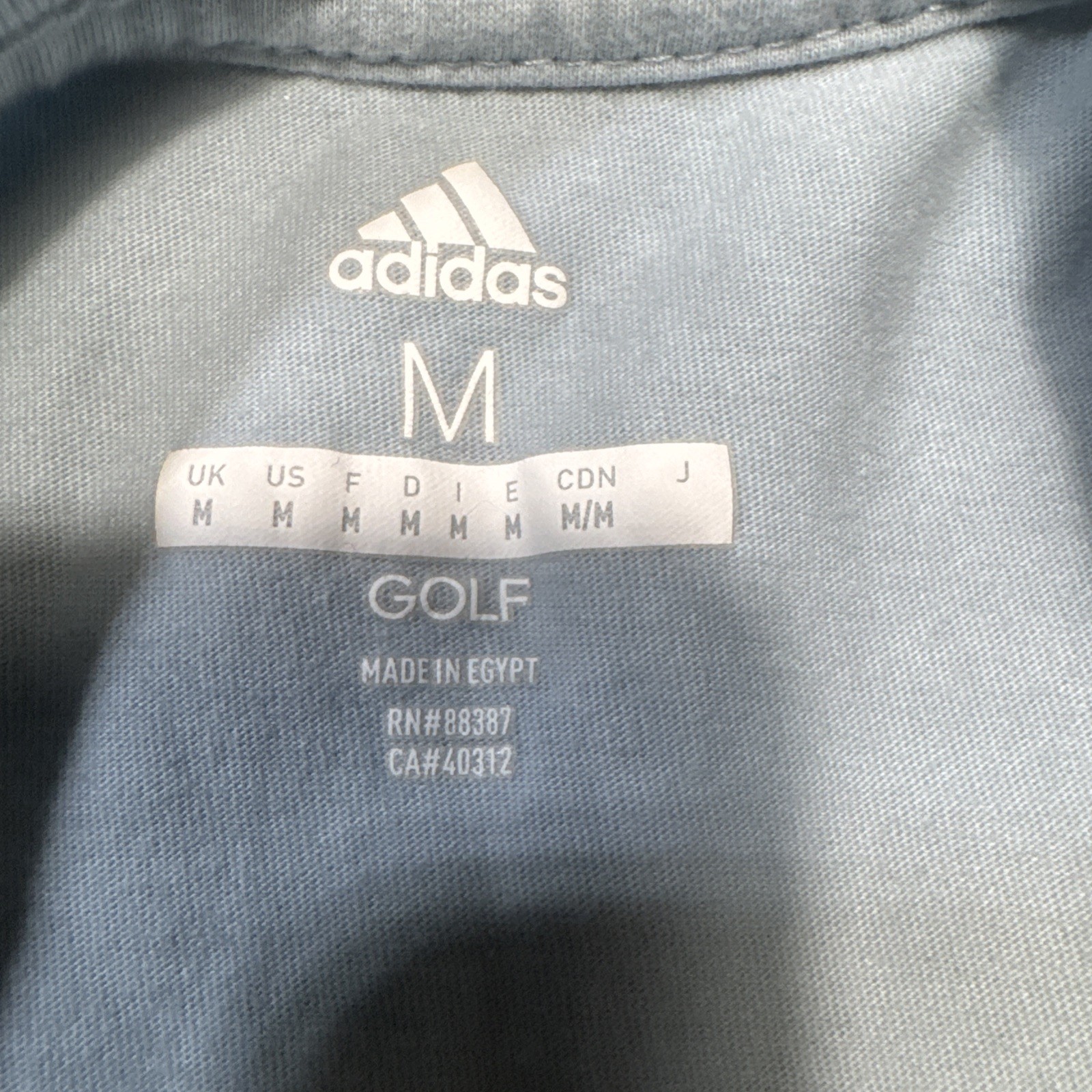 adidas Golf Men’s Logo Cotton Crew Neck T-Shirt White M