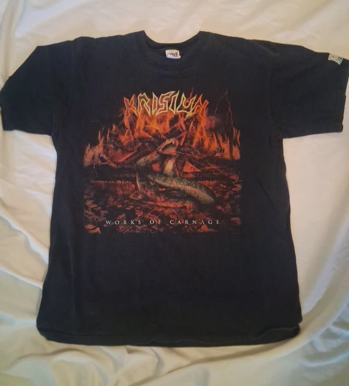 Krisiun Works of Carnage 2003 North American Tour Large Shirt