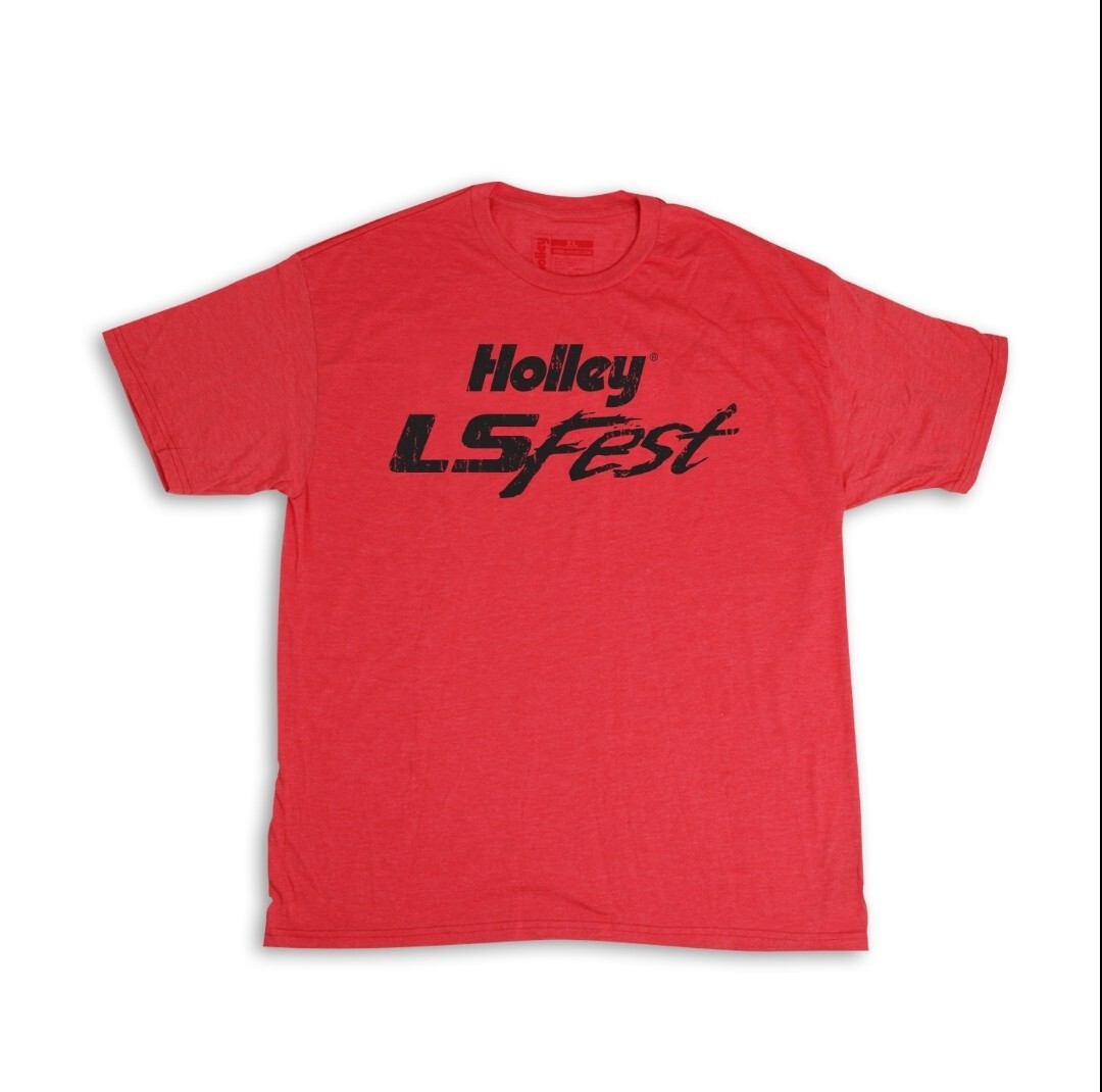 HEATHER RED HOLLEY LS FEST LOGO TEE SIZE XL
