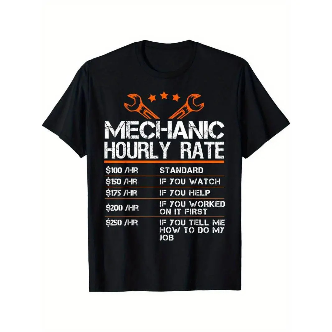Funny Mechanic Hourly Rate Auto Repair Mechanic Labor Rates T-Shirt