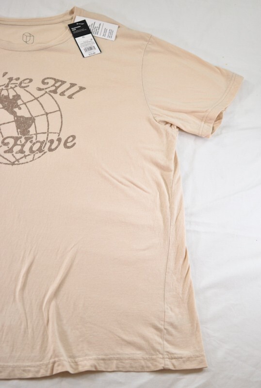 men’s Original Use size XL T-shirt pull-on short sleeve tan 100% cotton