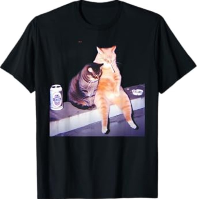 Funny Smoking Cat Cigarette Kitty Gen Z Meme Cat Lovers T-Shirt