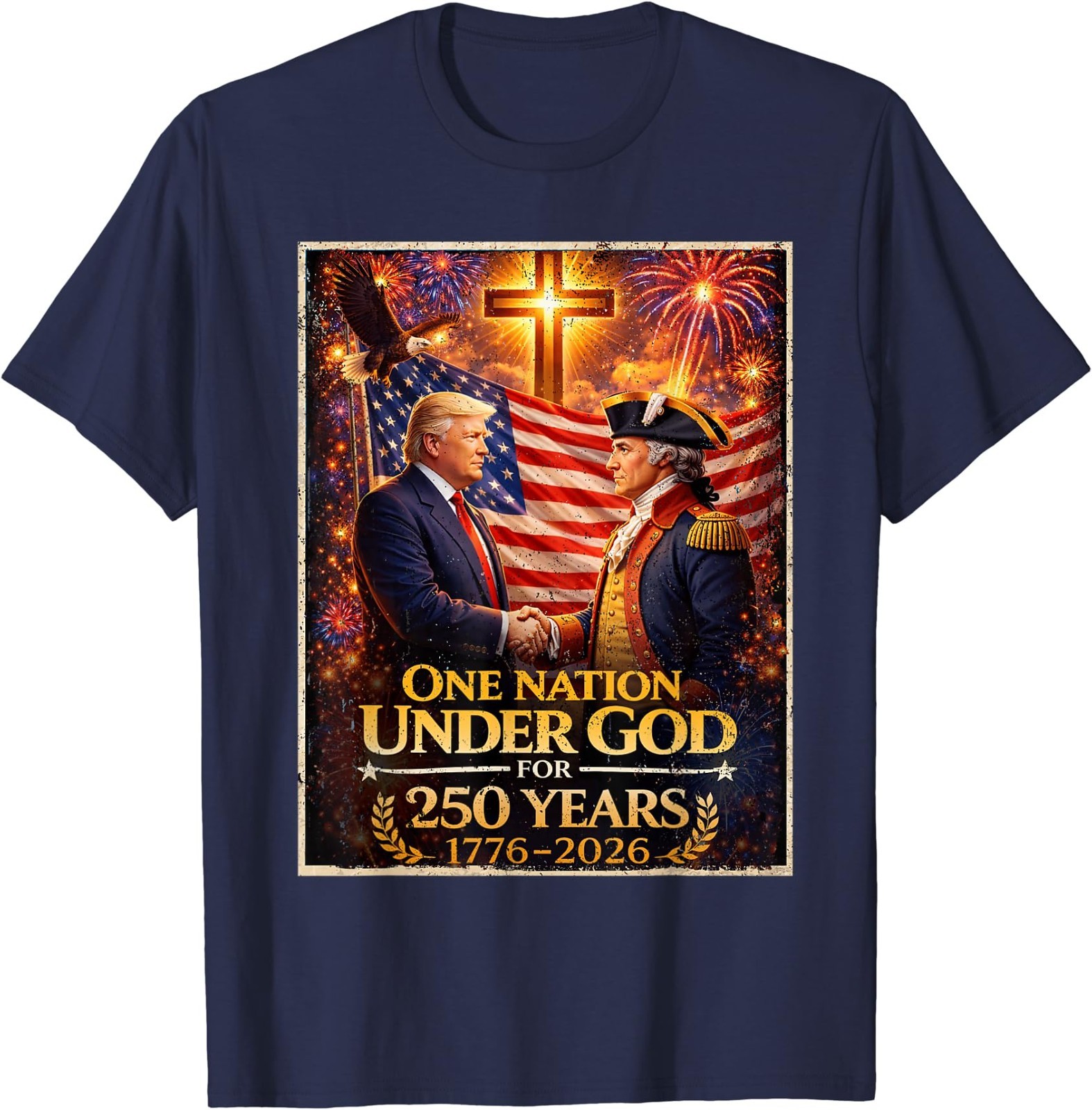 250 Years America Anniversary 250th Trump Washington T-Shirt