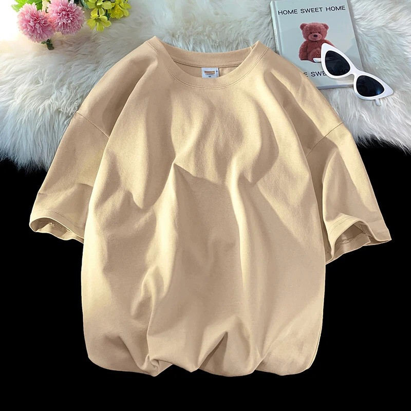 100% Cotton O-Neck Oversized Summer Short Sleeve Men’s T Shirt HipHop Streetwear