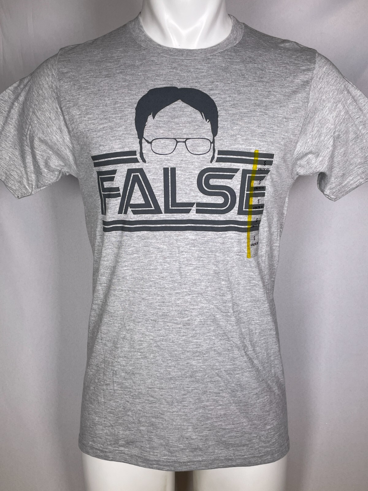 The Office Dwight Schrute “False” Official Gray T-Shirt Men’s SMALL NWT