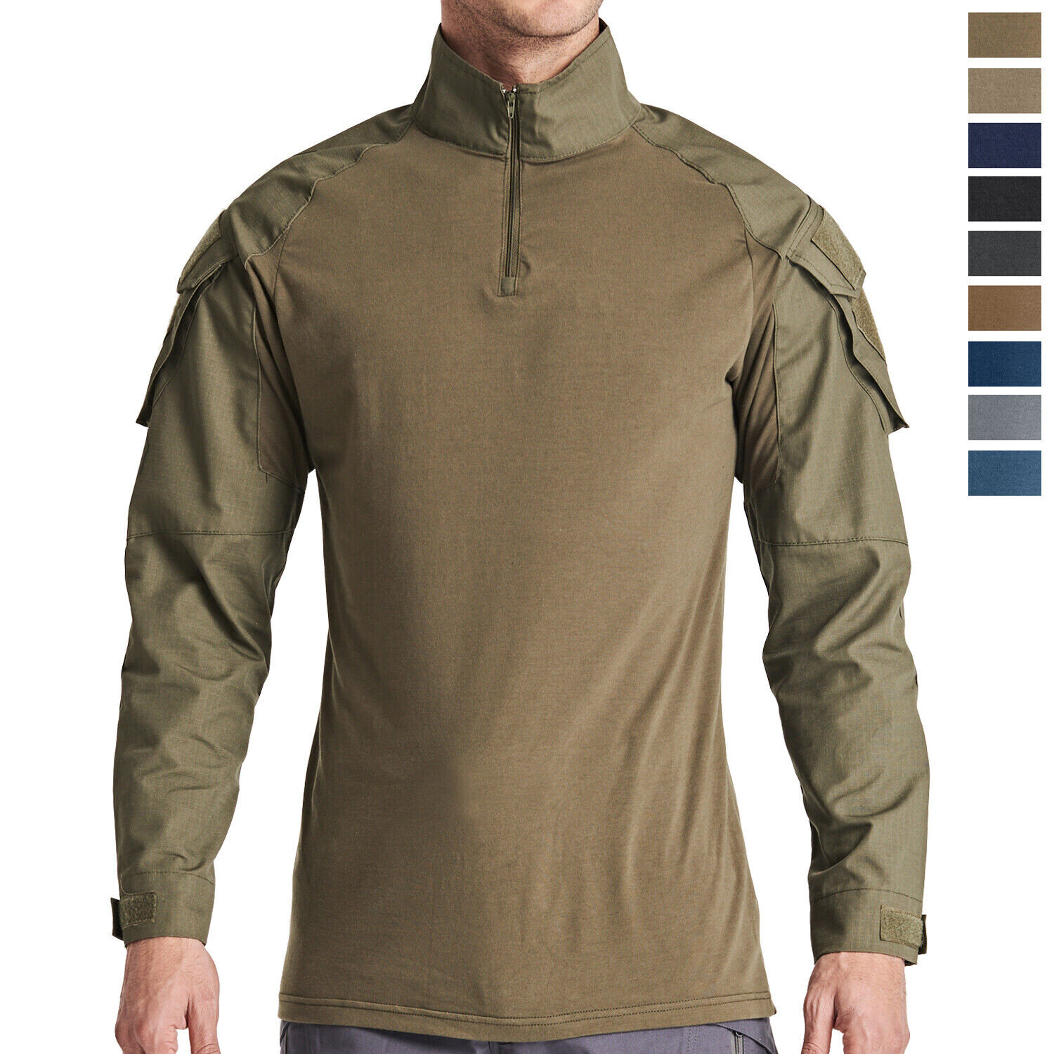 Men’s Firm Shirts Training Atheletic Training Shirts 1/4 Zip Ripstop Cargo Work
